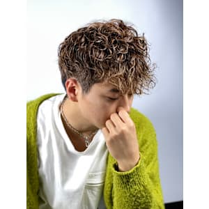 前おろしパーマ×カラー