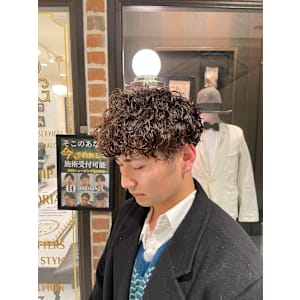 マッシュヘア×波巻きパーマ