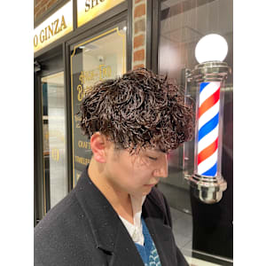 マッシュヘア×波巻きパーマ