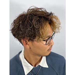 スパイラルパーマ×カラー