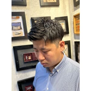 ツーブロックショート