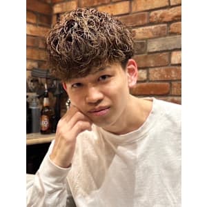 マッシュ×パーマスタイル