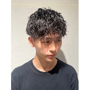 マッシュ×パーマスタイル