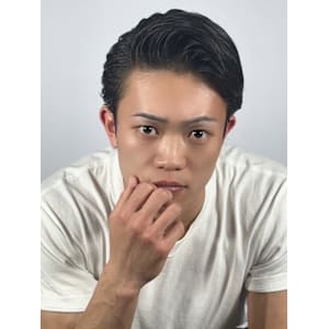 かきあげ風オールバック