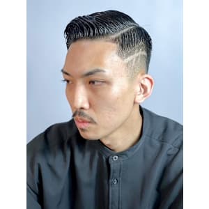 サイドパート×レザーアート