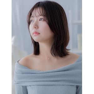 レイヤーカットくびれミディアムこなれヘア　クラゲヘアー