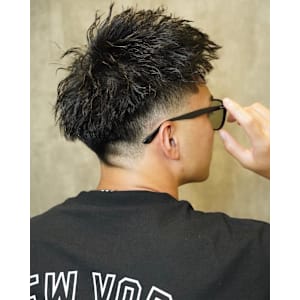 スパイキーショート×ピンパーマ