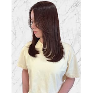 【MICHI 富田店　古作蓮】レッドブラウン ロングレイヤー