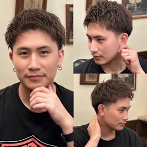 ツーブロックアップバング