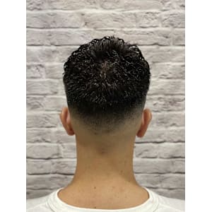 アイロンパーマ×フェードショート