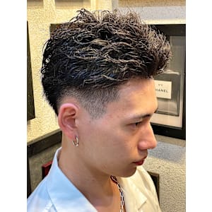 かきあげスパイキーショート×ツイストパーマ