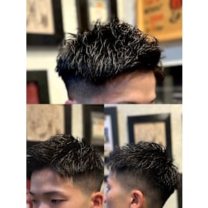 アップバング×ローフェード