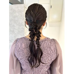 【nanaka】編みおろし/ヘアアレンジ/結婚式アレンジ