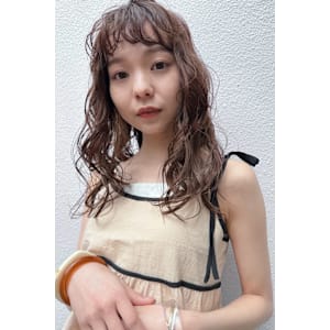 おしゃれパーマ×アッシュベージュ