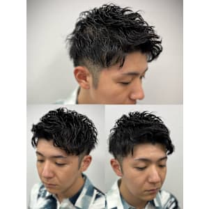 ジェットモヒカン×スパイラルパーマ