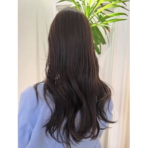 暗髪/大人カラー/オリーブグレージュ