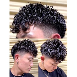 スペインカール×フェードスタイル