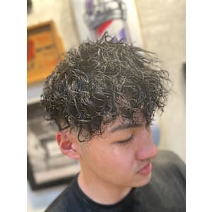 スペインカール×フェードスタイル