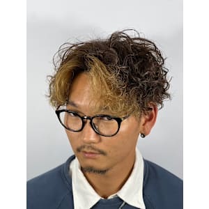 スパイラルパーマ×カラー