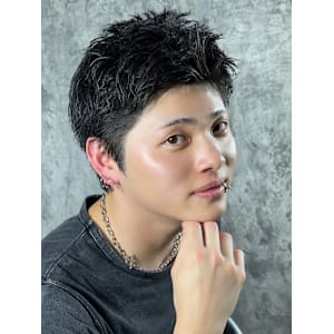 ツーブロックスパイキーショート