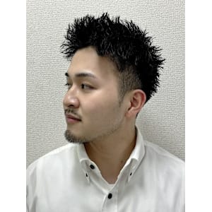 スパイキーショート×ツイストパーマ