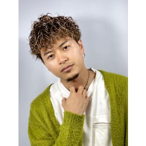 前おろしパーマ×カラー