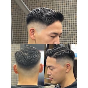 サイドパート×スキンフェード