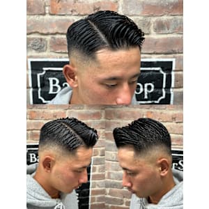 サイドパート×スキンフェード