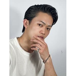 かきあげ風オールバック