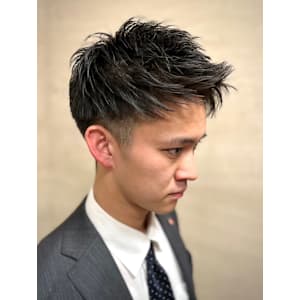 ツーブロックショート