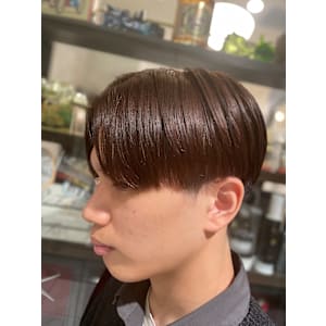 マッシュヘア×ダークブラウン - HIRO GINZA BARBERSHOP 飯田橋神楽坂店【ヒロギンザバーバーショップ イイダバシカグラザカテン】掲載中
