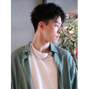 ツーブロック センターパート ニュアンスパーマ ショート