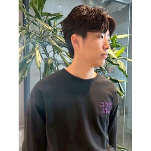 センターパート マッシュ ニュアンスパーマ 20代 30代