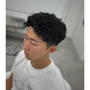 毛流れアップバング