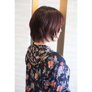 ナチュラルレイヤーボブ × バイオレットブラウン × ゆるふ