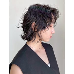 【hishida】くせ毛風パーマ/マッシュウルフ/レイヤー