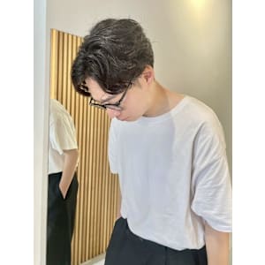 【タニグチ】メンズパーマ/ニュアンスパーマ/センターパート