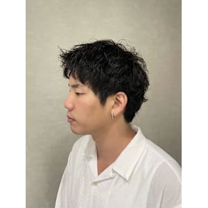 スパイキーショート×パーマ