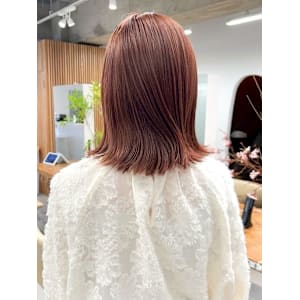 【hinari】オレンジブラウン/透けカラー