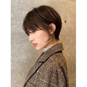 ミニウルフレイヤーカット顔周り前髪韓国ショートボブ/原宿