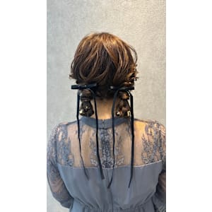 編み込みツインアレンジ