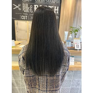 透明感オリーブアッシュロング【三軒茶屋】