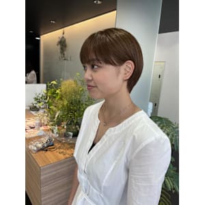 【ハクラ】マッシュショート ブリーチなしダブルカラー