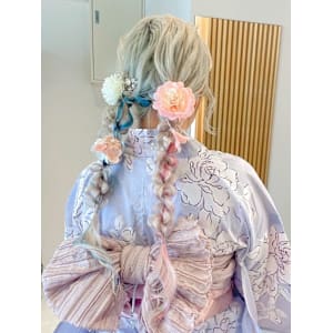 【hinari】浴衣ヘアアレンジ/編みおろし