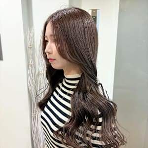 ブリーチなしのグレージュカラー