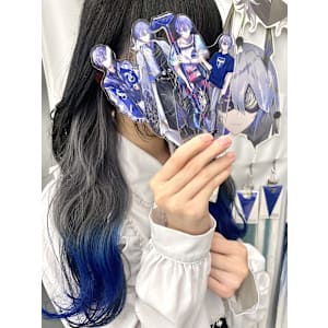 にじさんじ 小柳ロウ インナーカラー  シルバー ブルー ウ