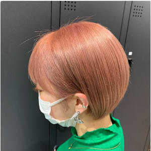 ケアブリーチ×ピンクベージュ