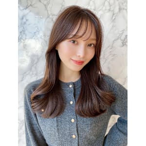 後れ毛が可愛い顔周りハイレイヤーロングチェリーブラウン  - AFLOAT/L 錦糸町【アフロートエル】【アフロートエル キンシチョウ】掲載中