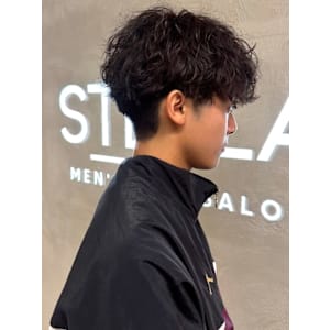 波巻きスパイラルパーマ マッシュ 20代 メンズパーマ