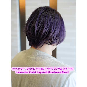 ラベンダーバイオレット×レイヤーハンサムショート